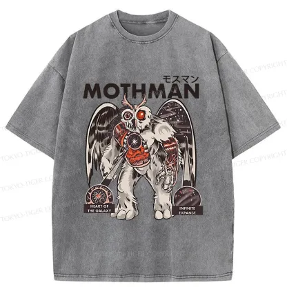 Tokyo-Tiger Mothman Anatomy Diagram Washed T-Shirt
