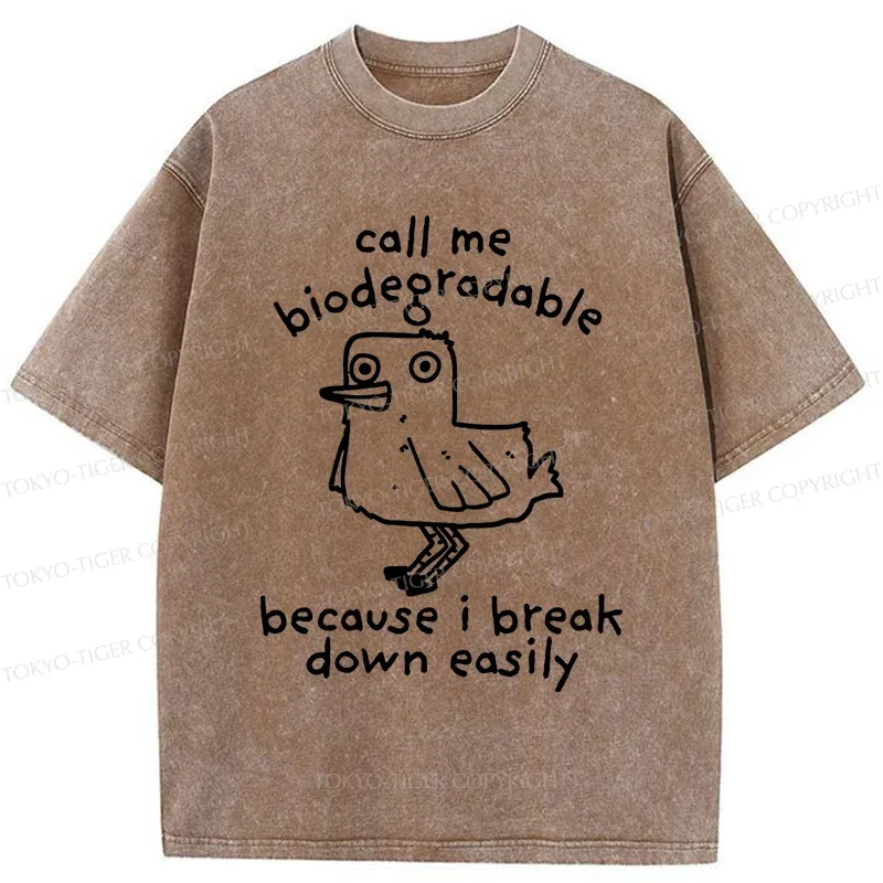 Tokyo-Tiger Emotionally Broken Duck Washed T-Shirt