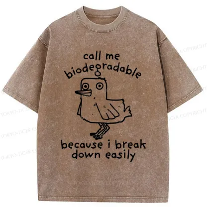 Tokyo-Tiger Emotionally Broken Duck Washed T-Shirt