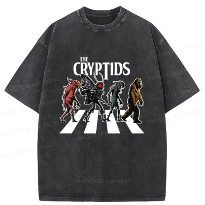 Tokyo-Tiger Monsters Crossing The Road Washed T-Shirt