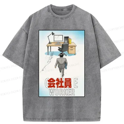 Tokyo-Tiger Worker Return To Their Workstation Washed T-Shirt
