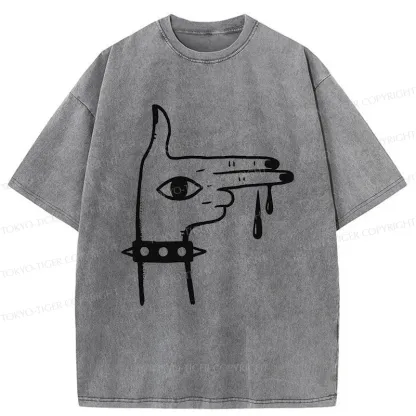 Tokyo-Tiger Rock Gesture Washed T-Shirt