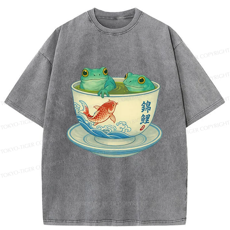 Tokyo-Tiger Frog Tea Washed T-Shirt