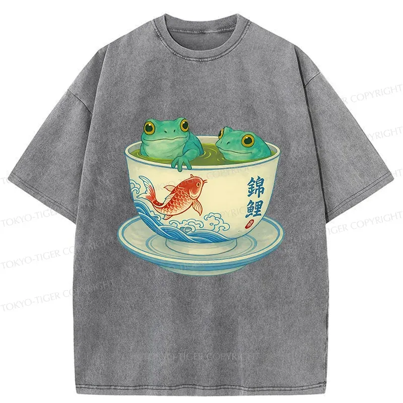 Tokyo-Tiger Frog Tea Washed T-Shirt