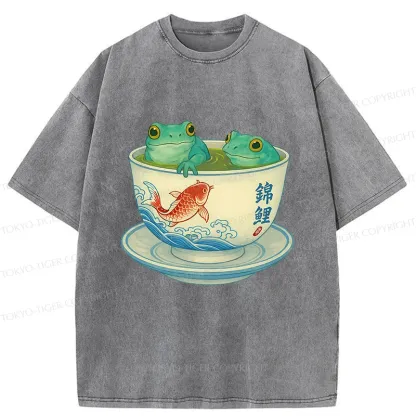 Tokyo-Tiger Frog Tea Washed T-Shirt