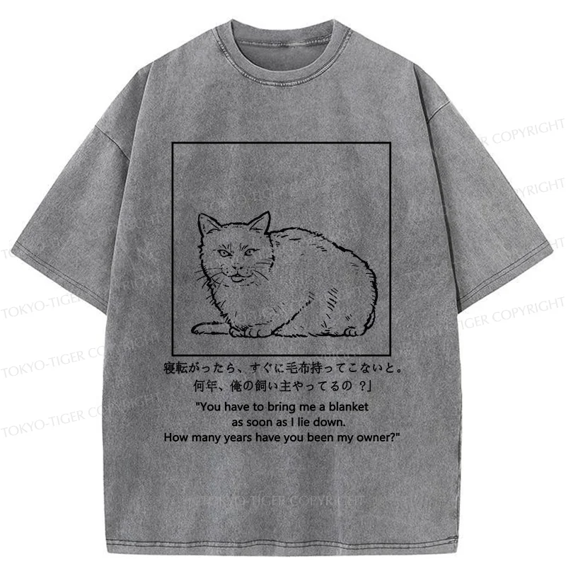 Tokyo-Tiger Cat Instructs Owner Washed T-Shirt