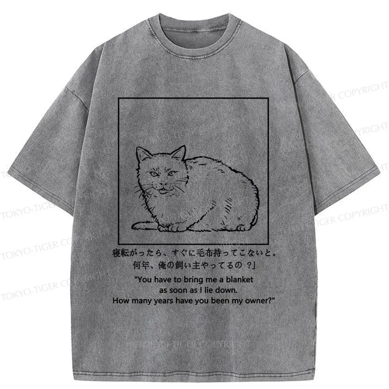Tokyo-Tiger Cat Instructs Owner Washed T-Shirt