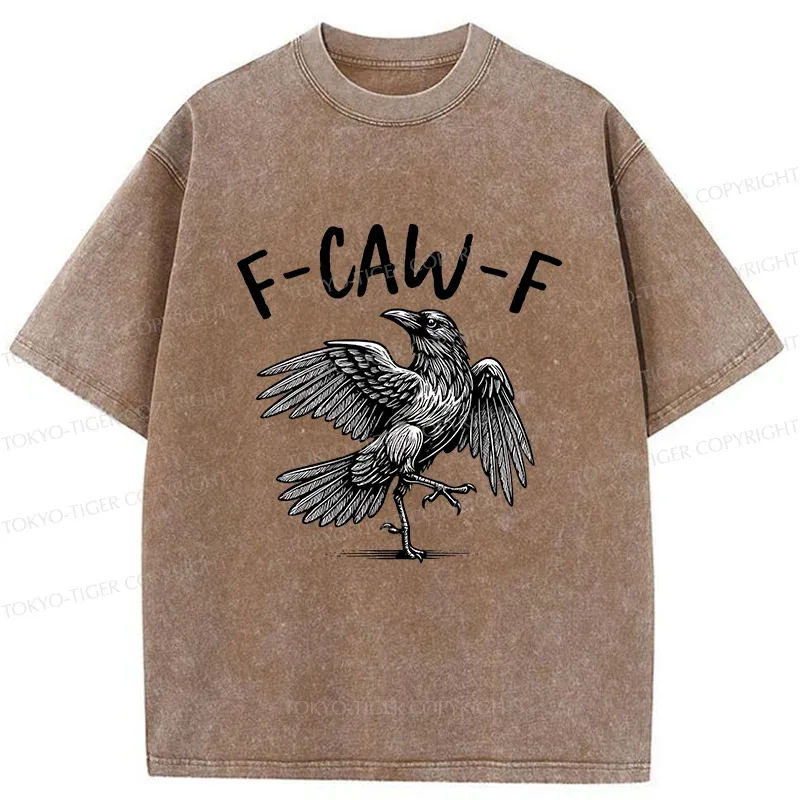 Tokyo-Tiger Crow's Cry Funny Washed T-Shirt