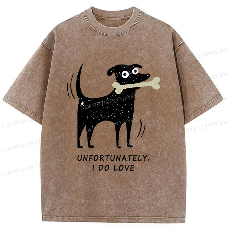 Tokyo-Tiger Cute Puppy Funny Washed T-Shirt