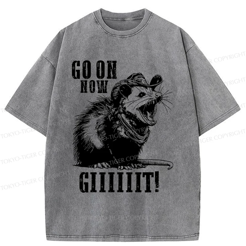 Tokyo-Tiger Surprised Possum Washed T-Shirt