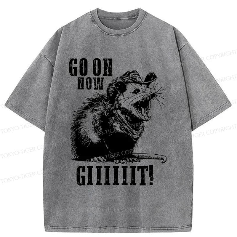 Tokyo-Tiger Surprised Possum Washed T-Shirt