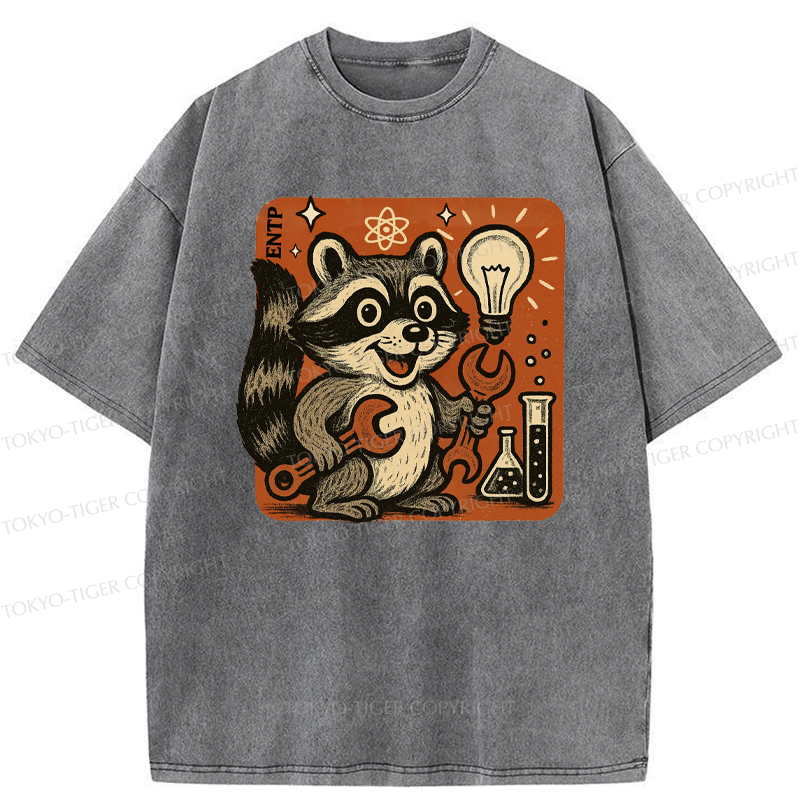 Tokyo-Tiger ENTP Raccoon Washed T-Shirt