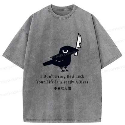 Tokyo-Tiger Cawfee Funny Washed T-Shirt