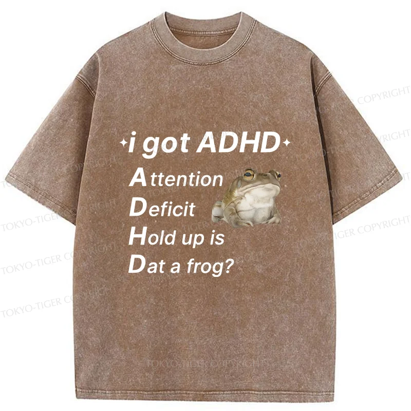 Tokyo-Tiger ADHD Frog Washed T-Shirt