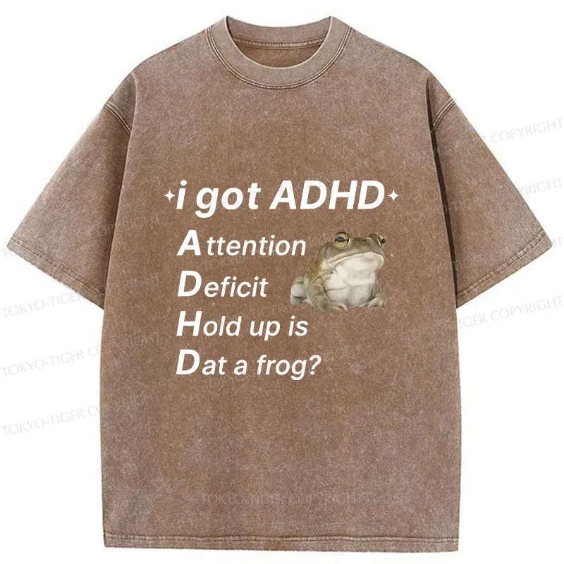 Tokyo-Tiger ADHD Frog Washed T-Shirt
