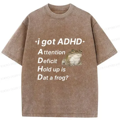 Tokyo-Tiger ADHD Frog Washed T-Shirt