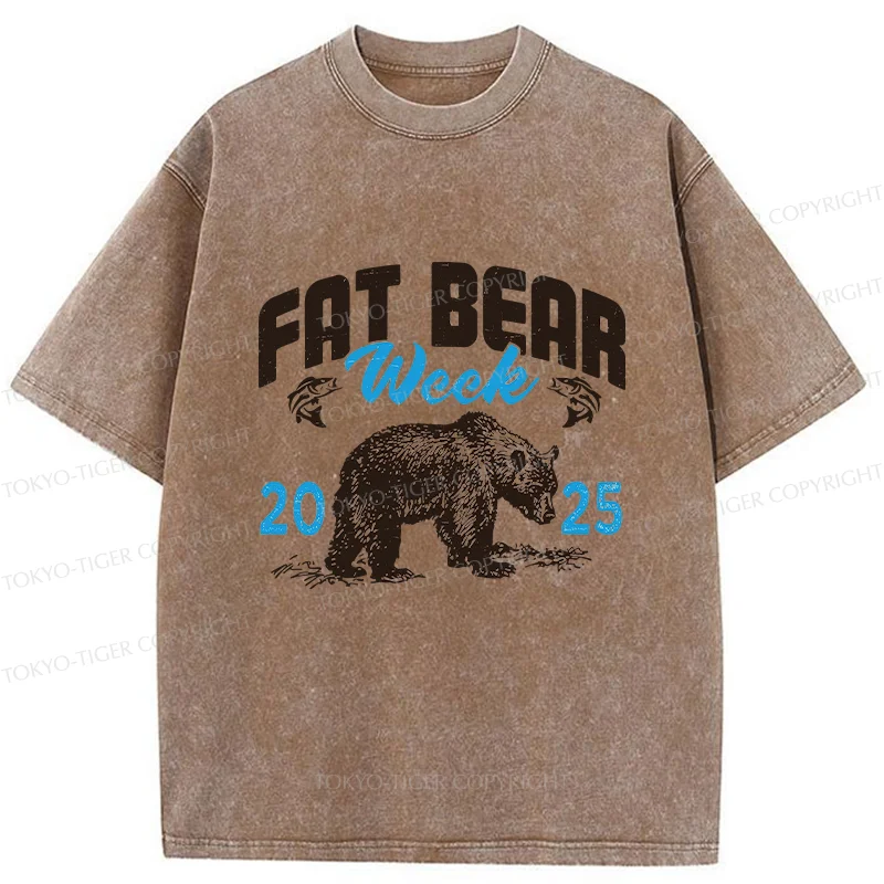 Tokyo-Tiger Fat Bear Week Washed T-Shirt