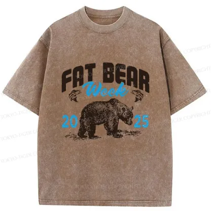 Tokyo-Tiger Fat Bear Week Washed T-Shirt