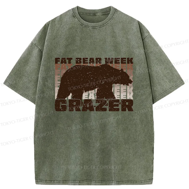 Tokyo-Tiger Grazer Animal Funny Washed T-Shirt
