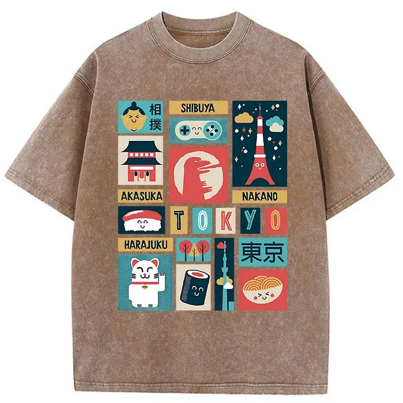 Tokyo-Tiger Tokyo Features Washed T-Shirt