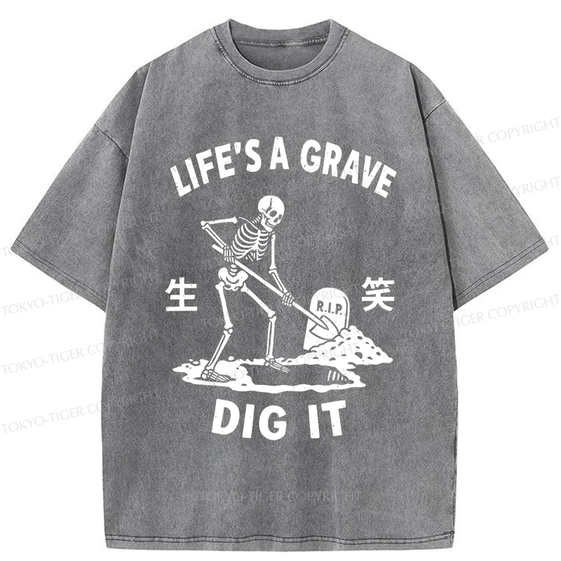 Tokyo-Tiger Digging Graves Washed T-Shirt