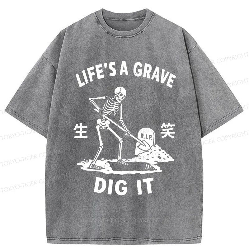 Tokyo-Tiger Digging Graves Washed T-Shirt