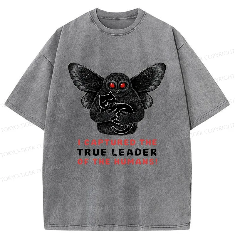 Tokyo-Tiger Mothman Catches Cat Washed T-Shirt