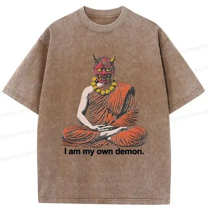 Tokyo-Tiger l Am My Own Demon Washed T-Shirt