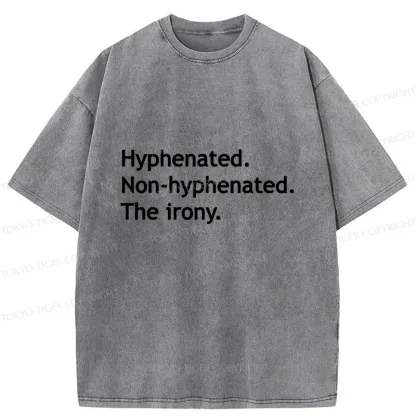 Tokyo-Tiger Hyphenated Funny Washed T-Shirt