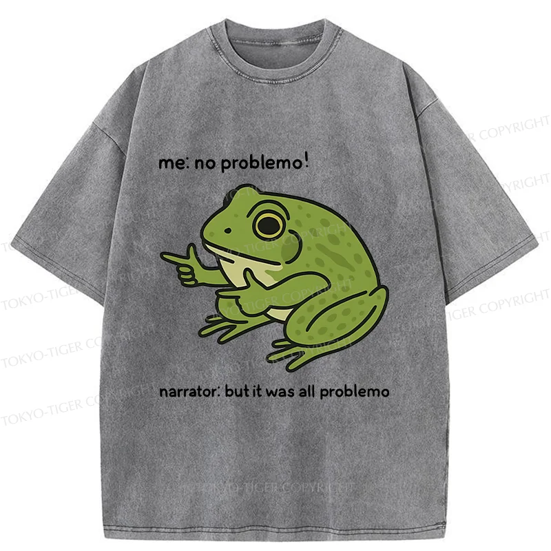 Tokyo-Tiger Stupid Frog Meme Washed T-Shirt