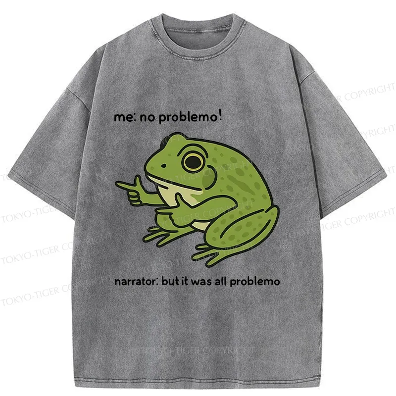 Tokyo-Tiger Stupid Frog Meme Washed T-Shirt