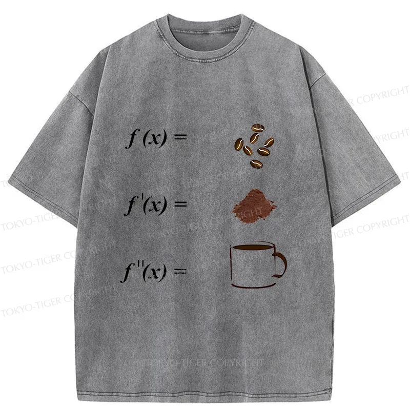 Tokyo-Tiger Coffee Bean Formula Washed T-Shirt