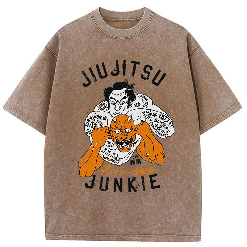 Tokyo-Tiger Japanese Traditional Sumo Washed T-Shirt