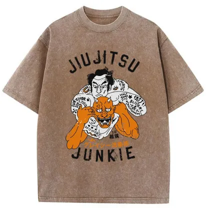 Tokyo-Tiger Japanese Traditional Sumo Washed T-Shirt