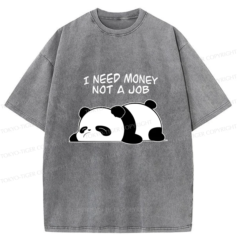 Tokyo-Tiger Lazy Panda Washed T-Shirt