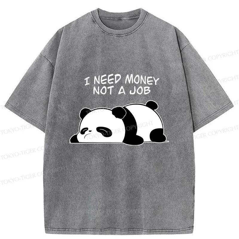 Tokyo-Tiger Lazy Panda Washed T-Shirt
