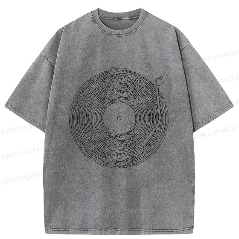Tokyo-Tiger Record Player Japanese Washed T-Shirt