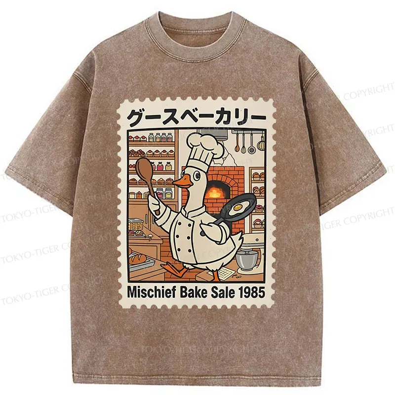 Tokyo-Tiger Stupid Goose Chef Washed T-Shirt