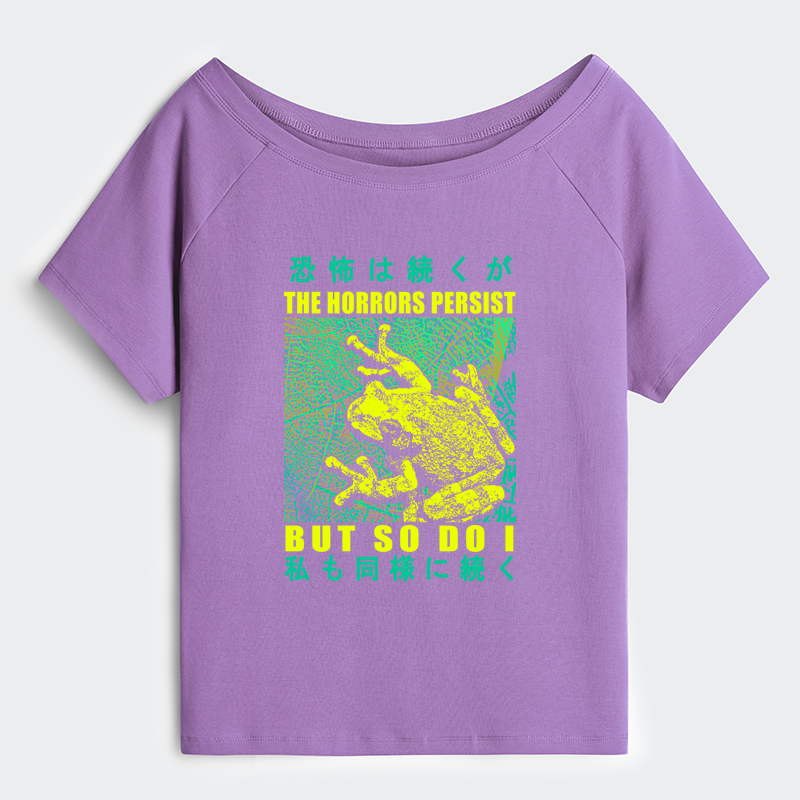 Tokyo-Tiger The Horrors Persist Frog Off Shoulder T-Shirt