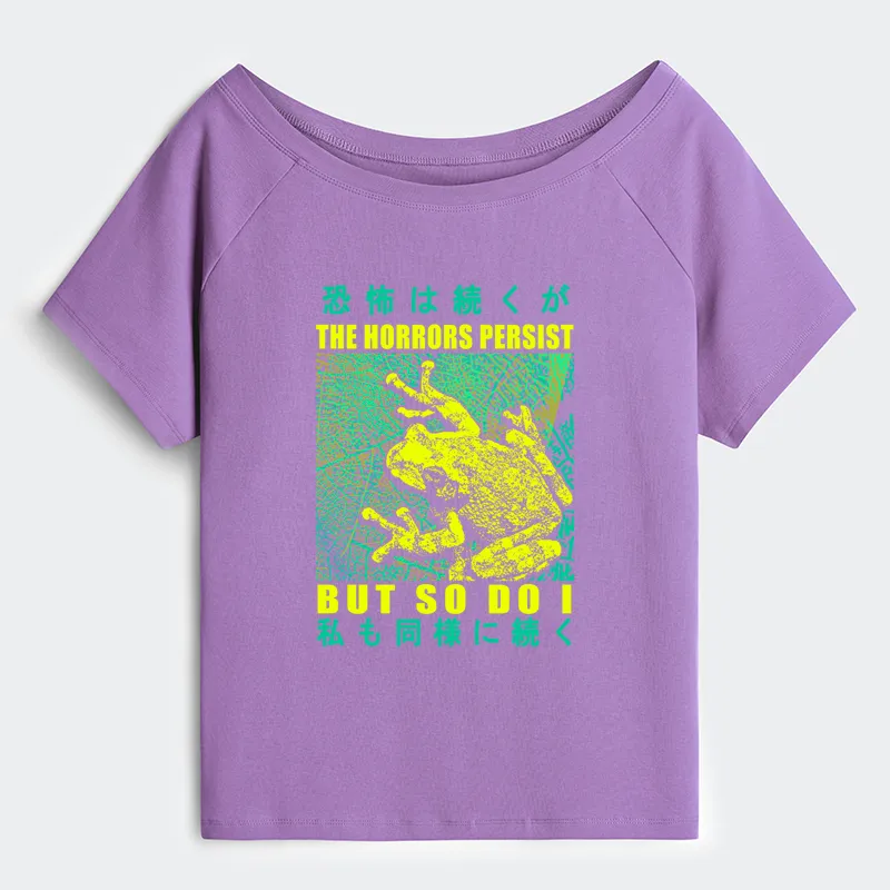 Tokyo-Tiger The Horrors Persist Frog Off Shoulder T-Shirt