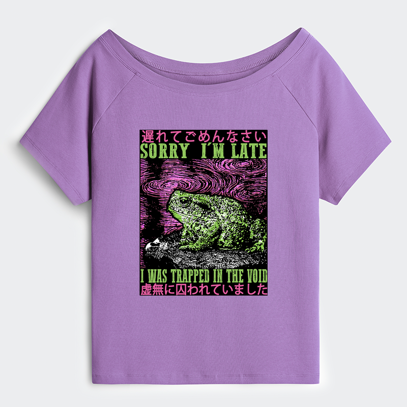 Tokyo-Tiger Frogs Trapped In The Void Off Shoulder T-Shirt