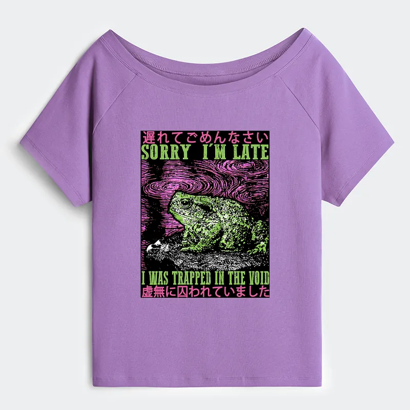 Tokyo-Tiger Frogs Trapped In The Void Off Shoulder T-Shirt