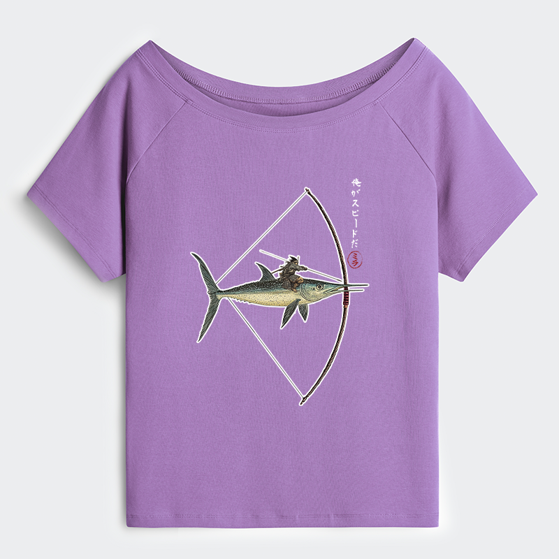 Tokyo-Tiger I Am Speed Off Shoulder T-Shirt