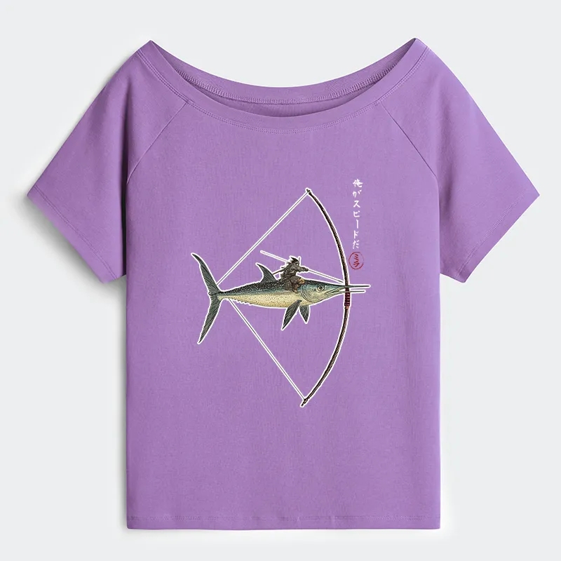 Tokyo-Tiger I Am Speed Off Shoulder T-Shirt