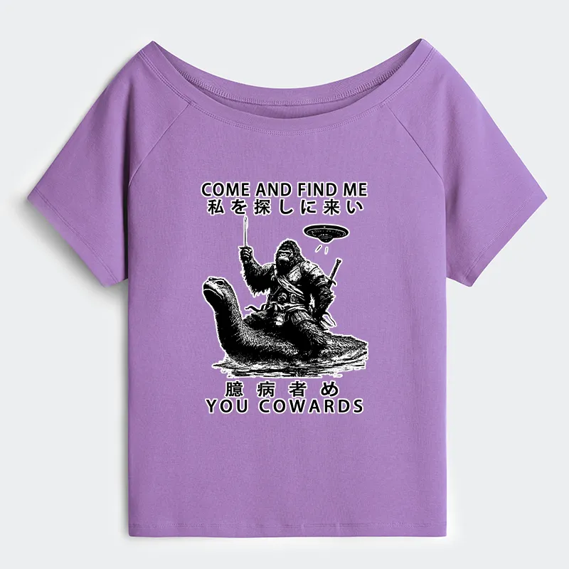 Tokyo-Tiger Can You Find Us Off Shoulder T-Shirt