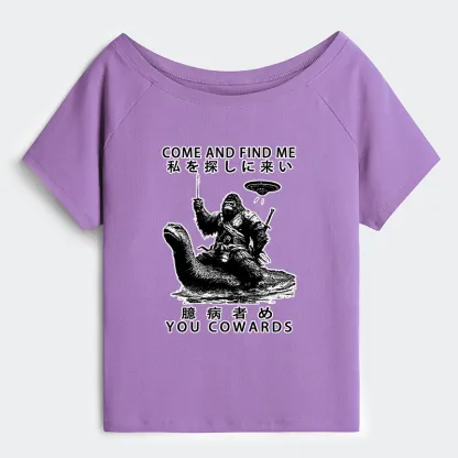 Tokyo-Tiger Can You Find Us Off Shoulder T-Shirt