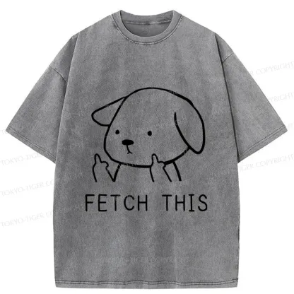 Tokyo-Tiger Fetch This Dog Washed T-Shirt