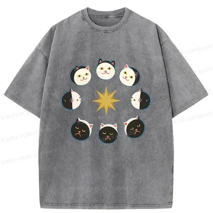 Tokyo-Tiger Eclipse Cat Washed T-Shirt