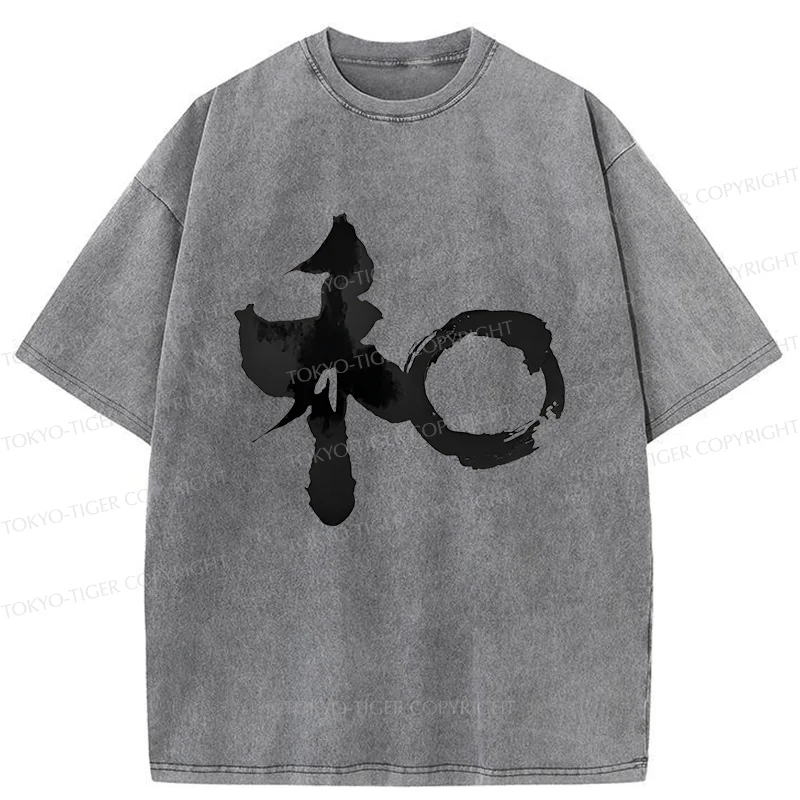 Tokyo-Tiger Peace Kanji Washed T-Shirt