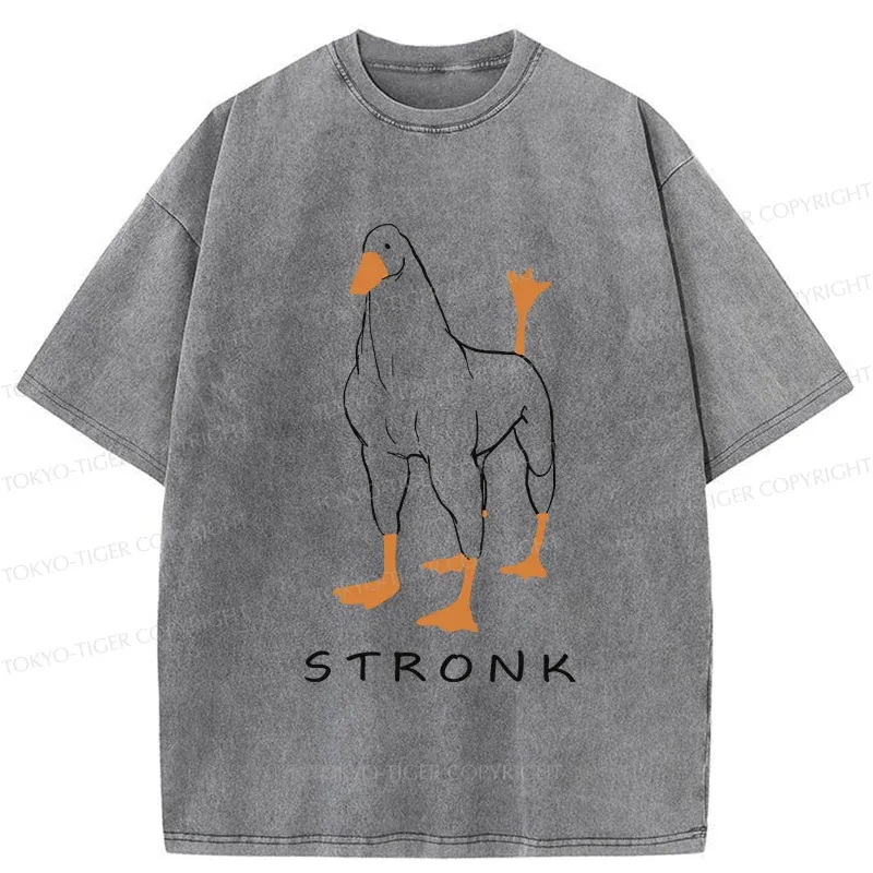 Tokyo-Tiger Strong Goose Washed T-Shirt